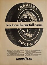 1969 Vintage Print Ad Good Year Polyglas Tire Automobile Cut Out picture