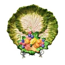 Fitz Floyd Cabbage Italian Fruit Serving Plate Platter Vintage 1990s 10 Inch picture