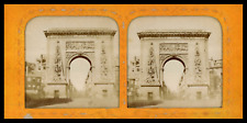 Paris, la Porte Saint-Denis, ca.1870, day/night stereo (French Tissue) print vi picture