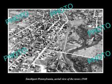 OLD 8x6 HISTORIC PHOTO OF SMETHPORT PENNSYLVANIA AERIAL VIEW OF TOWN c1940 picture