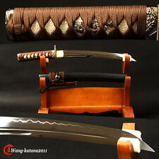 52 CM Unokubitsukuri Tanto Clay Tempered Japanese Short Sword Self-defense Knife picture