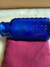 Early Cobalt Blue Triangular POISON Bottle Embossed TRILOIDS 3 3/8
