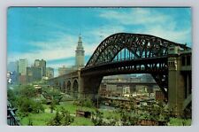 Detroit MI-Michigan, Detroit-Superior High Level Bridge, c1971 Vintage Postcard picture