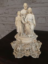 Antique 19thc Rare Meerschaum Carved Holy family statue religious picture