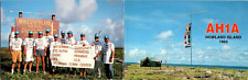 VTG HAM RADIO CQ QSL QSO POSTCARD AH1A HOWLAND ISLAND 1993 picture