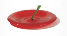 Koziol Designer Fruit Bowl Big Apple Plastic Tray with Stem Handle Red and Green picture