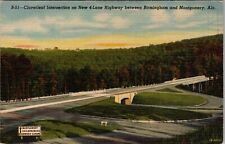 Montgomery AL-Alabama, Aerial Intersection, Vintage Postcard picture