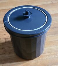 Vintage Tupperware #1683 (3) Piece Ice Bucket with Push Button Lid Smokey picture