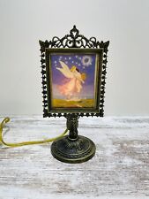 Vtg Colored Lithophane Victorian Style Lamp Angel Child Night Light 9.5” A2 picture