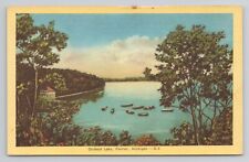 Orchard Lake Pontiac Michigan Linen Postcard No 4875 picture