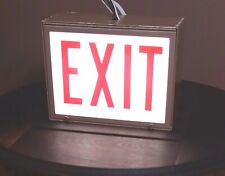ANTIQUE INDUSTRIAL COMMERCIAL EXIT SIGN THEATER DECO SWING DOOR 1930S-40'S  USA picture