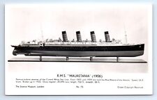 R.M.S. MAURETANIA Cunard White Star RPPC Model Science Museum Postcard c.19+50 picture