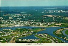 Joppatowne Maryland Aerial View Postcard 1970s Gunpowder River picture