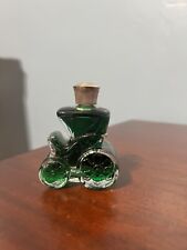 Vintage Avon Courting Carriage Glass Decanter Green Cologne UNSURE OF SCENT Full picture