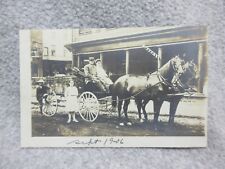 1906 EDMESTON & SIDNEY  HORSE & BUGGY HAULING  RPPC Photo POSTCARD RailRoad RPO picture