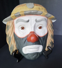 Vintage Emmett Kelly Jr face wall plaque clown mask signed                 p49.9 picture