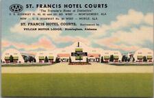 c1950s Montgomery & Mobile, ALABAMA Linen Postcard 