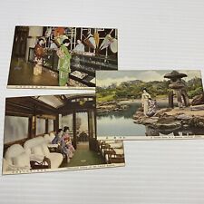 Geisha Life Lifestyle Kimono Market Garden Train Lot of 3 Japan Postcard Set 11 picture