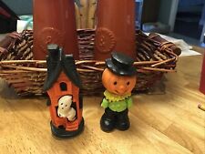 Set of 2  Wizard Boyle Midway Air Fresheners 1984 & 1988 Halloween Ghost Pumpkin picture