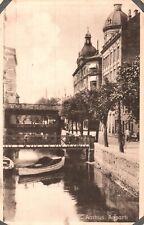 Vintage Postcard Aarhus Aaparti Canal Bridge Apartments Jutland Denmark picture