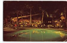 1960s Tahitian Lanai Restaurant & Pool Waikiki~Postcard Hawaii TIKI -H2 picture