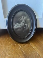 Vintage Victorian 1897 Cupid Asleep M. B. Parkinson with oval frame picture