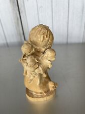 Anri Italy Wood Carving Figure Girl with Sheep Spring Arrival picture