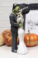 Ebros DOD True Love Kiss Skeleton Frankenstein Bride and Groom Couple Figurine picture