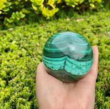 2.71lb  Natural Malachite Quartz Sphere Energy Crystal Ball Reiki Gift Decor Gem picture