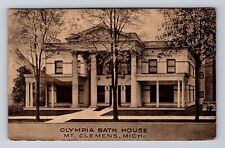 Mt Clemens MI-Michigan, Olympia Bath House, Antique, Vintage c1911 Postcard picture