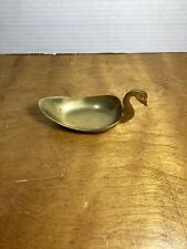 Vintage Brass Swan Dish Trinket Holder Candy Dish picture