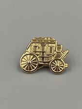 Vintage Stagecoach Gold Colored Lapel Hat Pin picture