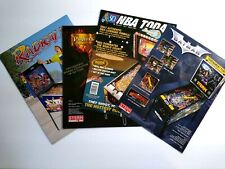 Pinball Flyers Lot Of 4 Games Batman Pirates Of The Caribbean Radical NBA #67 picture