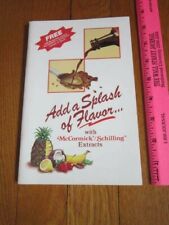 Vtg McCormick Schilling Extract Cookbook 1990's Bistro Shrimp, Almond Biscotti picture