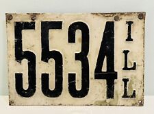 1911 Illinois License Plate Not Porcelain First Issue 5534 ALPCA Garage Decor picture