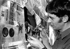 English painter John Salt works on a painting in his studio 1970s Old Photo 1 picture