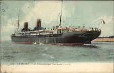 Le Havre France Steamer Steamship La Savoie 1908 Cancel Vintage Postcard picture