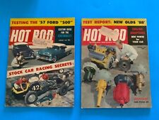 Vintage Lot of 13 1957 Hot Rod Magazines - TWO April Editions picture