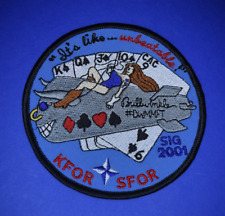 RARE KFOR SFOR SIG 2001 Patch Operation Joint Guardian Forge Serbia Kosovo Squad picture