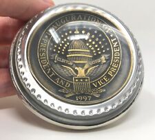 Presidential Inauguration BILL CLINTON AL GORE Salisbury Pewter Paperweight 1997 picture