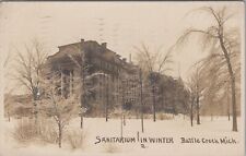 Sanitarium in Winter Battle Creek Michigan 1910 RPPC Photo Postcard picture