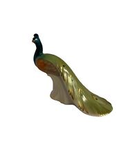 Vintage Hungary Porcelain Drasche Peacock Figurine, 1960’s Peacock Collectible picture