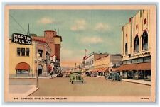 Tucson Arizona Postcard Congress Street Exterior Building c1940 Vintage Antique picture