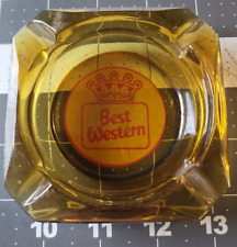 Vintage Best Western Amber Glass Ashtray...... Look picture