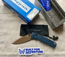 Nice Benchmade 535FE-05 Bugout CPMS30V Flat Earth Blade Crater Blue Handle Knife picture
