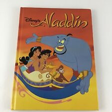 Disney Aladdin Hardcover Book Collectible Classic Jasmine Genie Vintage 1992 picture