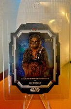 2022 Topps Star Wars Finest Galaxy's Heroes  Chewbacca BLACK Die Cut OMEGA 10/10 picture