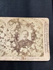 1898 Admiral Winfield Scott Schley USN Navy Stereoview Photo Card picture