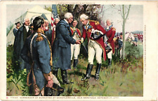 Surrender of Burgoyne (Saratoga / Schuylerville) 1777 NY Divided Postcard c1914 picture