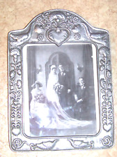 Rare Vtg Mexican Pewter Picture Frame 15x11 Spectacular--FREE SHIPPING--L@@K picture